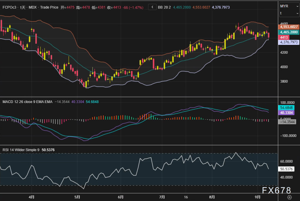 棕榈油两连跌：关键支撑4377林吉特正面临严峻考验(图2)